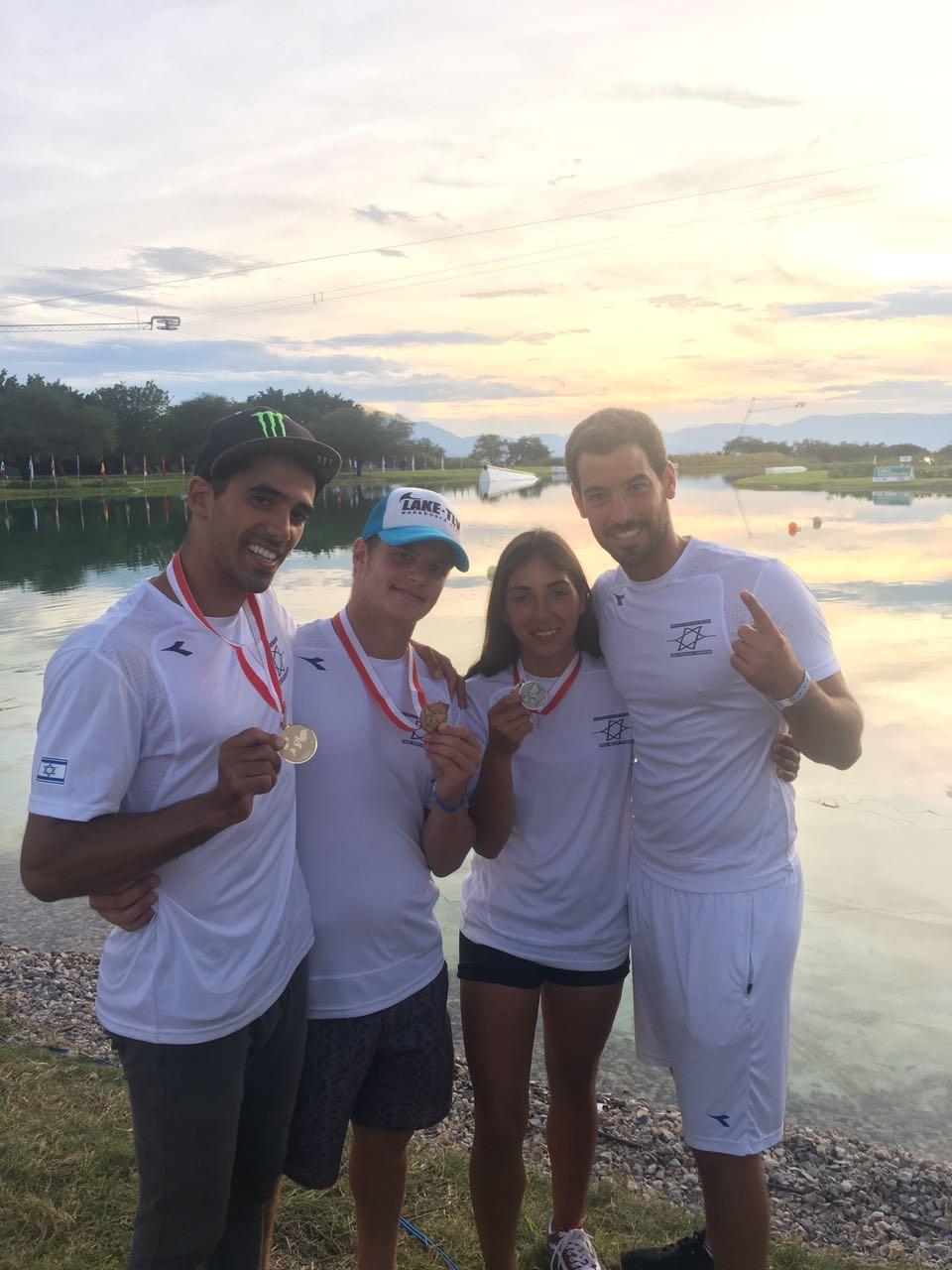 עמרי בן נתן, אורי בוזו, גיא פירר וליאור סופר. קרדיט: התאחדות "אילת" לענפי הספורט התחרותיים הלא אולימפיים