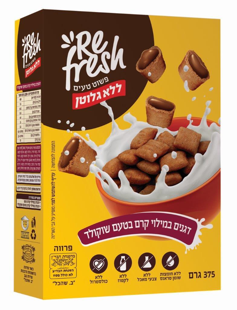 דגנים במילוי קרם בטעם שוקולד ריפרש 0119a