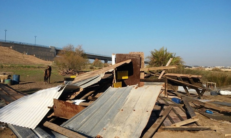 עכו: פולשים שהקימו בניגוד לחוק אורוה לסוסים על אדמות מדינה המיועדות למגורים נאלצו להתפנות מהשטח בעקבות פעולות אכיפה של רשות מקרקעי ישראל