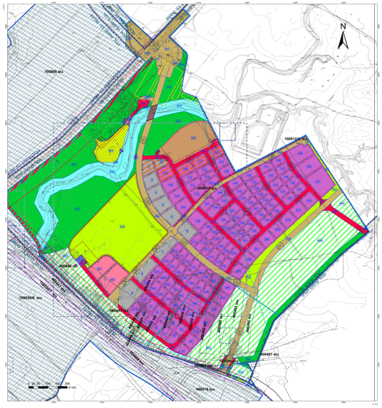 תשריט התוכנית. קרדיט גלור תכנון ואדריכלות בע"מ	