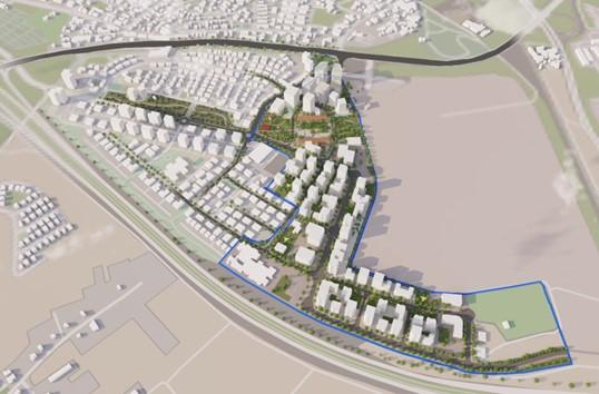 הדמיה תוכנית "מתחם רחבעם" רמלה. קרדיט: מילוסלבסקי אדריכלים.