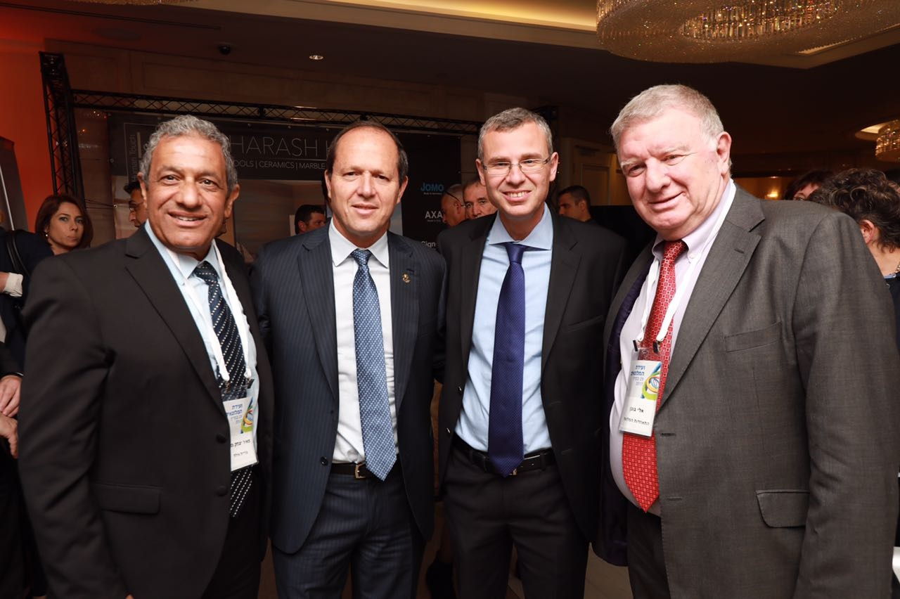 שר התיירות יריב לוין, אלי גונן, מאיר יצחק הלוי וניר ברקת. צילום: נמרוד ארונוב
