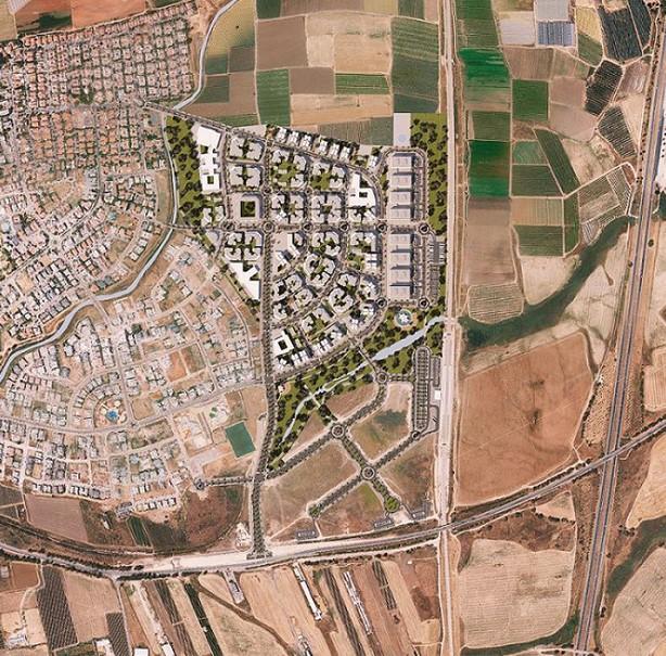 הדמיה הרחבה מזרחית מבט על – מזכרת בתיה. קרדיט: "ארמון אדריכלים ומתכנני ערים בע"מ". 