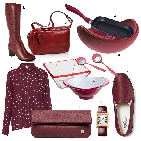 1. מגף - סכו עור. 2. תיק - קורנליוס. 3. מחבת - פרסקו. 4. קערית - בוגאטי. 5. צלוחית זכוכית - וולטר גלאס לפלדינוקס. 6. קערית - בוגאטי. 7. חולצה - פול אנד בר. 8. ארנק - קסטרו. 9. שעון - קרטייה לפדני. 10. נעל - אמריקן איגל.