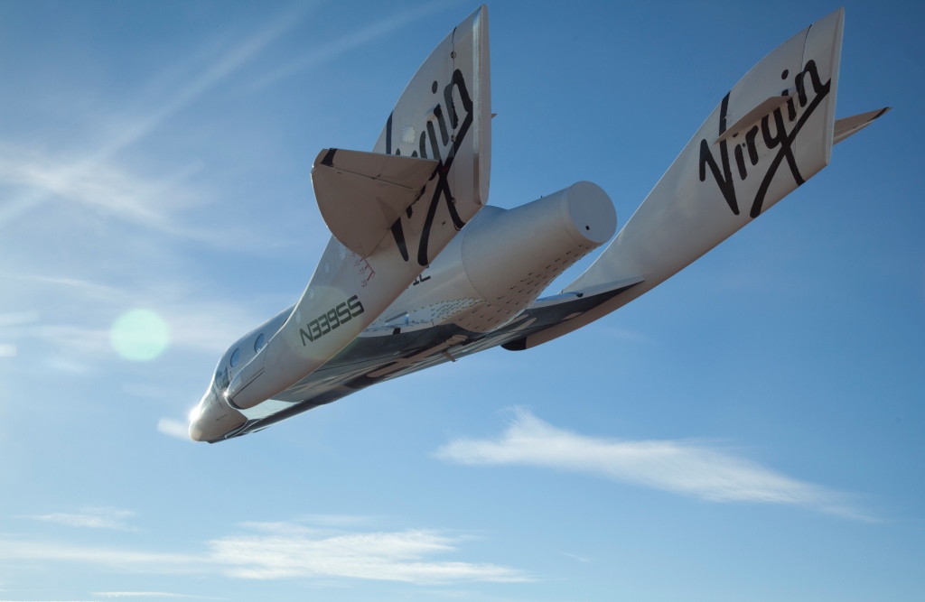 מעבורת החלל של וירג'ין גלקטיק בטיסת ניסוי(צילום:יח"צ)