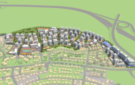 תכנית רשות מקרקעי ישראל הקמת שכונה בת כ 2780 יח"ד בנס ציונה אושרה במוסדות התכנון הדמית תוכנית נס ציונה צפון מזרח. קרדיט: דביר יחיעם אדריכלים ובוני ערים.